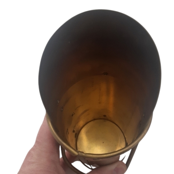 Brass & Copper Fireplace Accessories Match Holder & Coal Ash Scuttle Bucket - Picture 5 of 5